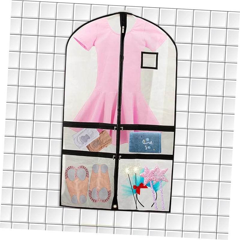 حقيبة تخزين ملابس الرقص من PVC من Ciieeo، غطاء ملابس مضاد للغبار للأطفال، حقيبة تعليق ملابس قابلة للتنفس - Image 5